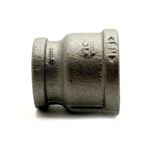 1-1/4 Inch X 3/4 Inch Black Steel Reducer Coupling